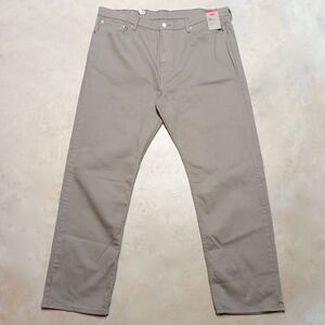 NWT Levi's 505 Regular Jeans Mens 44x34 Stretch Denim Straight Leg Tan Beige